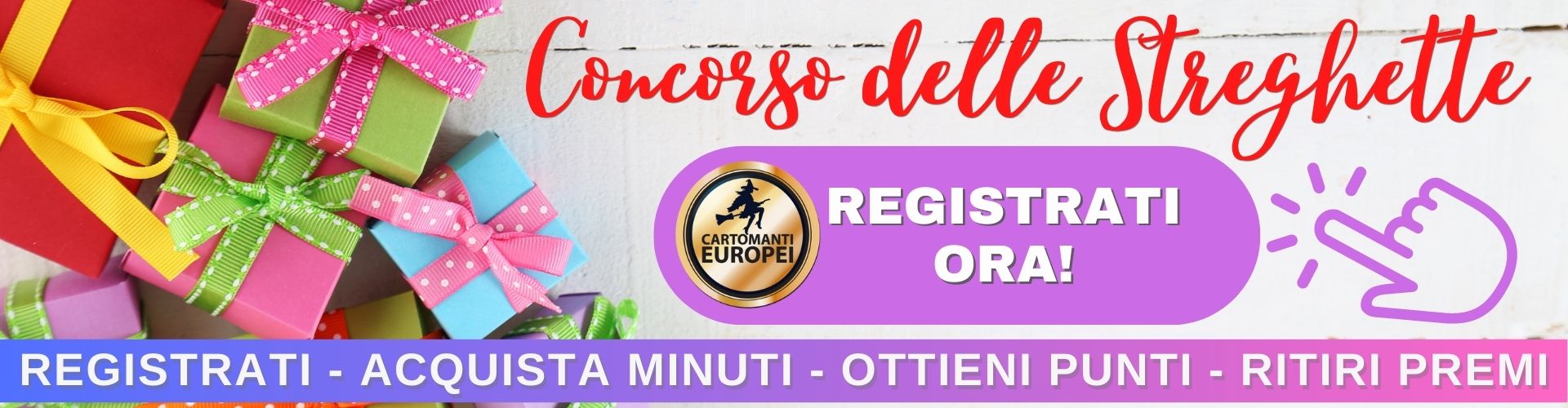 registrati | concorso streghette | cartomanti europei